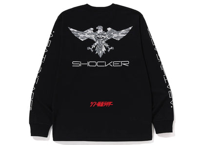 BAPE x Shin Kamen Rider Shocker Emblem L/S Tee Black