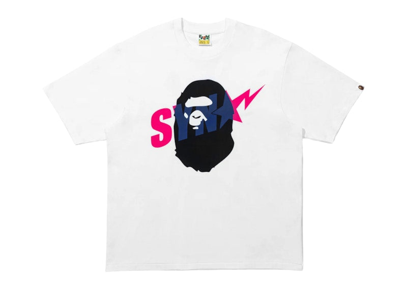 BAPE x Spotify x Central Cee Ape Head Relaxed Fit Tee White