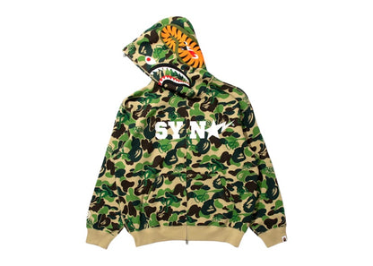 BAPE x Spotify x Central Cee Camo Shark Full Zip Hoodie Green