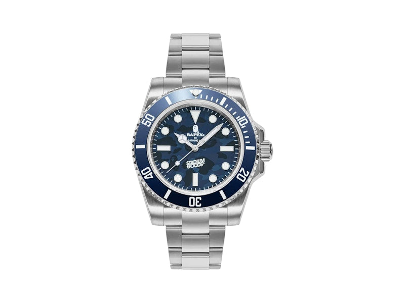 BAPE x Stadium Goods BAPEX Watch Silver