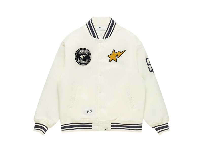 BAPE x Stadium Goods Varsity Jacket Ivory