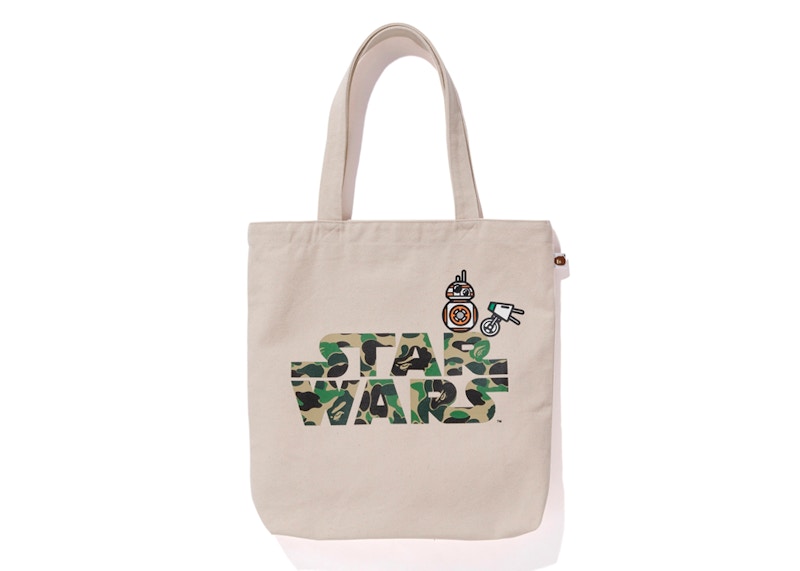 BAPE x Star Wars BB-8 & D-O Tote Bag Ivory