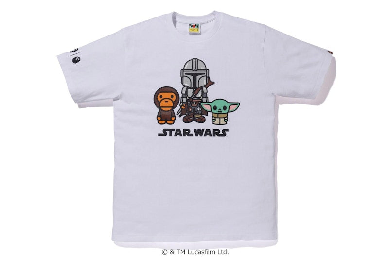 BAPE x Star Wars The Child Mandalorian Baby Milo Tee White