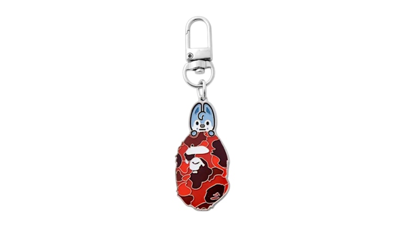 BAPE x Stray Kids Bang Chan Keychain Red