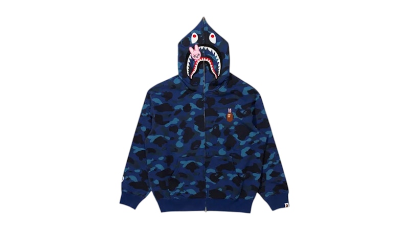 BAPE x Stray Kids Changbin Shark Full Zip Hoodie Navy