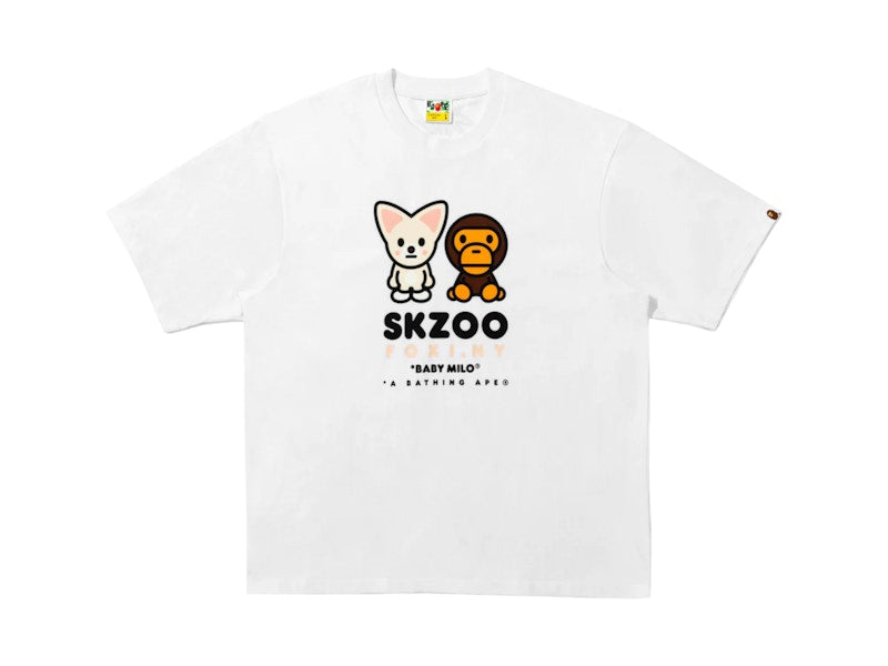 BAPE x Stray Kids Foxi.NY Baby Milo Tee (FW25) White
