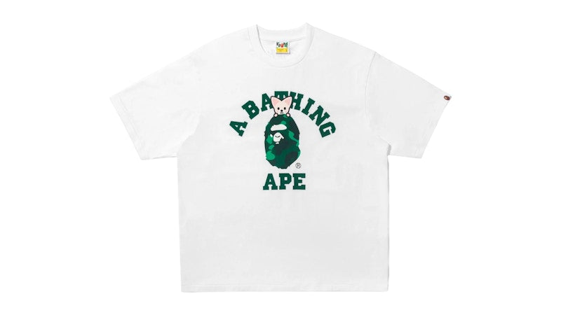 BAPE x Stray Kids Foxi.Ny College Tee White