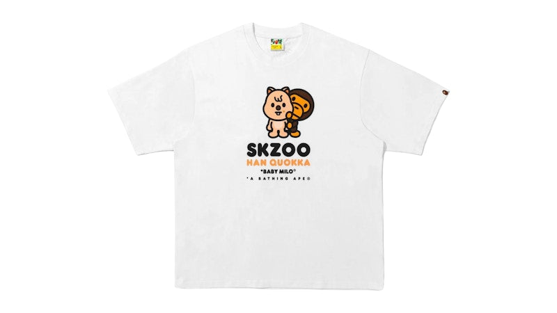 BAPE x Stray Kids Han Quokka Baby Milo Tee White
