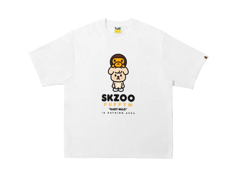 BAPE x Stray Kids Puppym Baby Milo Tee White