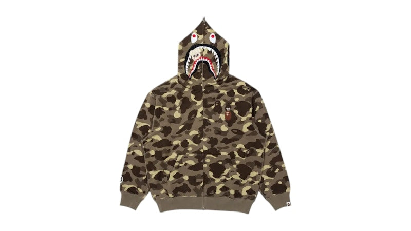 BAPE x Stray Kids Seungmin Shark Full Zip Hoodie Brown