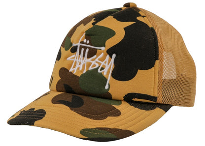 BAPE x Stussy Trucker Cap Yellow