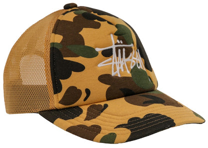 BAPE x Stussy Trucker Cap Yellow