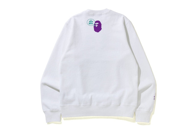 BAPE x The Fresh Prince & Dj Jazzy Jeff Baby Milo Crewneck White