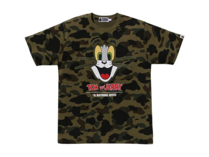 BAPE x Tom And Jerry 85th 1st Camo Tee Green