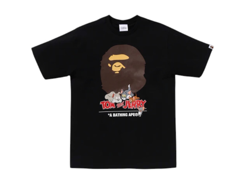 BAPE x Tom And Jerry 85th Ape Head II Tee Black