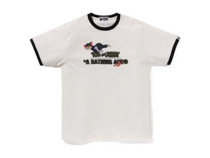 BAPE x Tom And Jerry 85th Ringer Tee White