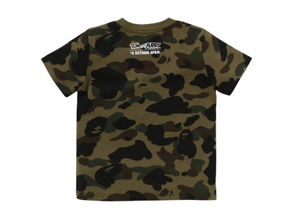 BAPE x Tom And Jerry Kids 85th 1st Camo Tee Green
