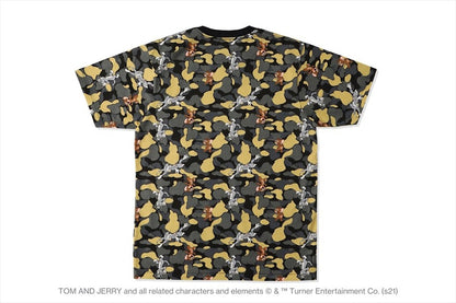 BAPE x Tom and Jerry Camo Madison Avenu Tee Beige