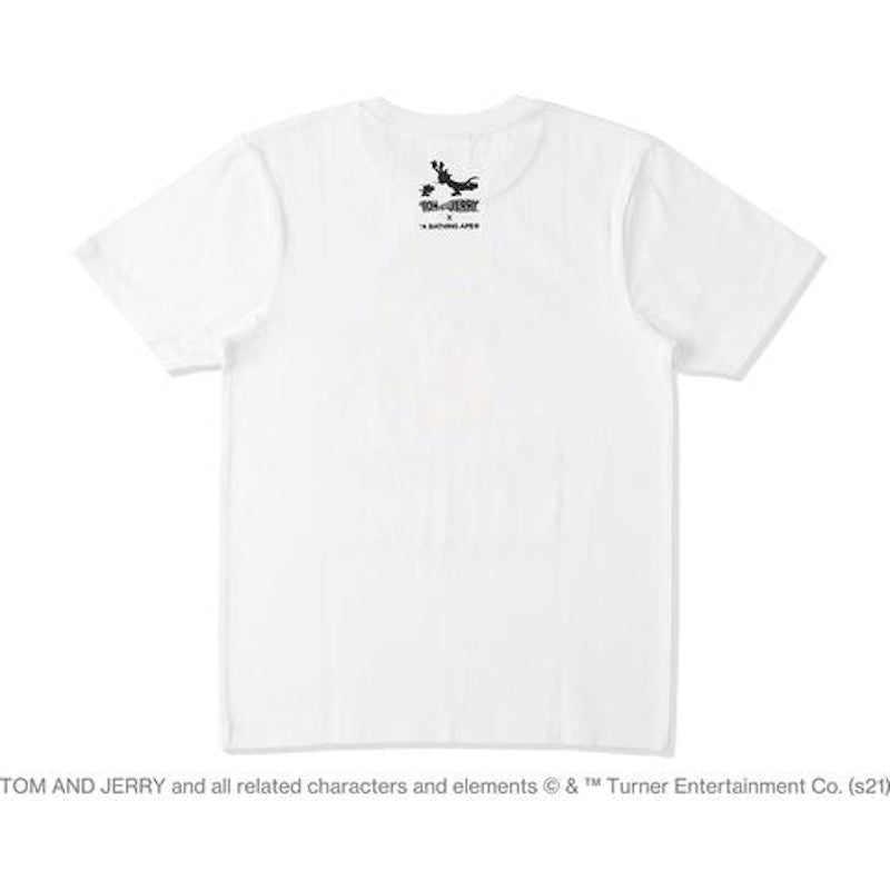 BAPE x Tom and Jerry Cheese Ape Head Kids Tee White