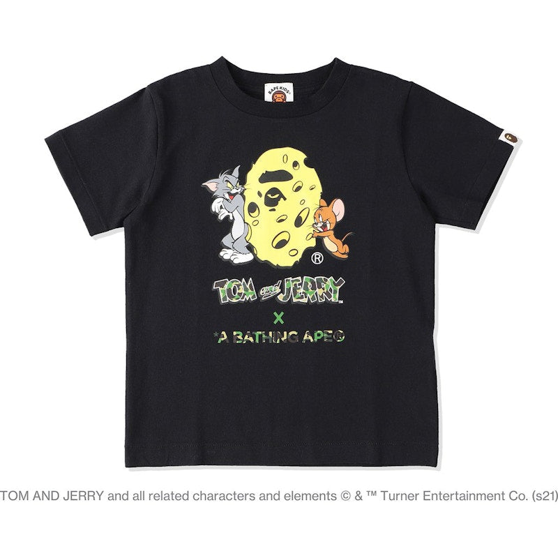 BAPE x Tom and Jerry Cheese Ape Head Tee Black