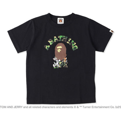 BAPE x Tom and Jerry College Kids Tee Black