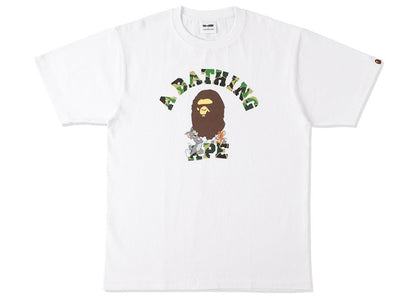 BAPE x Tom and Jerry College Tee White