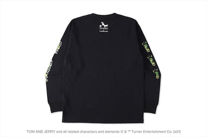 BAPE x Tom and Jerry Footprints L/S Tee Black