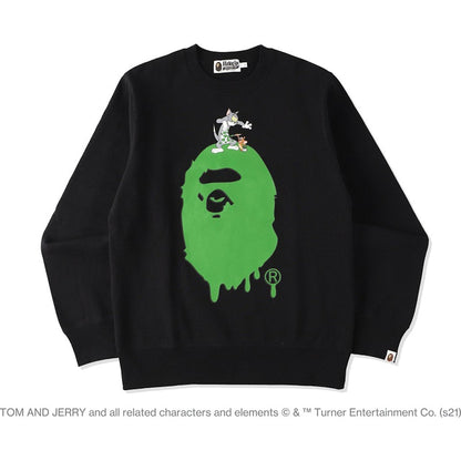 BAPE x Tom and Jerry Painting Crewneck Black