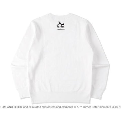 BAPE x Tom and Jerry Painting Crewneck White