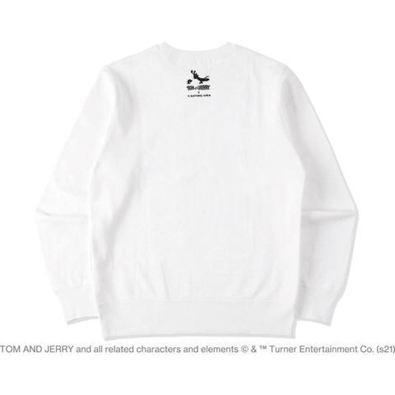 BAPE x Tom and Jerry Painting Crewneck White