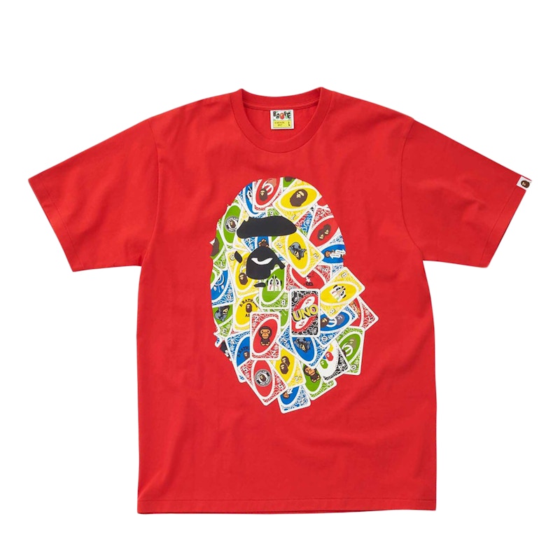 BAPE x UNO Ape Head Design Mattel Exclusive Tee Red