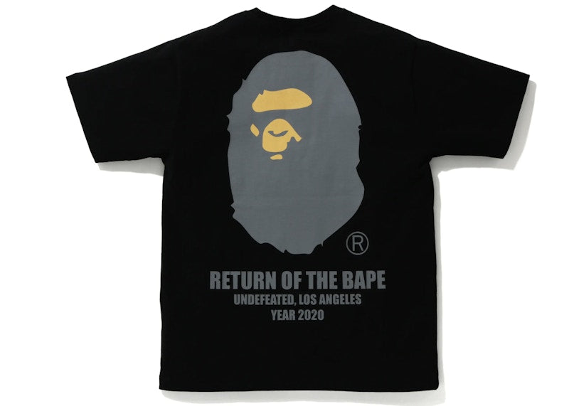 BAPE x Undefeated Ape Head Tee Black