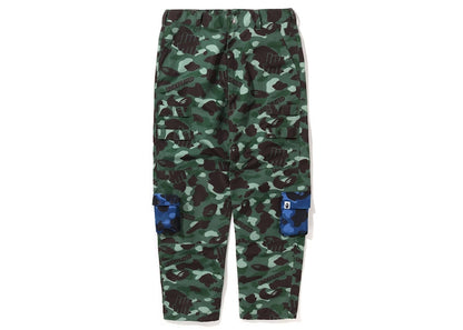 BAPE x Undefeated Camo Multi Pouch Pocket Pants Green Blue