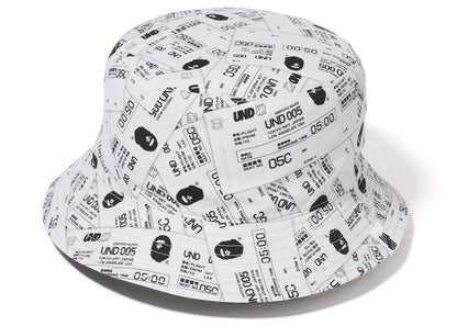 BAPE x Undefeated Color Camo Flannel Bucket Hat Green