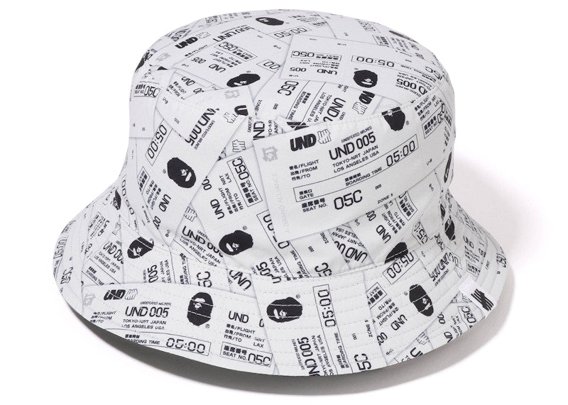 BAPE x Undefeated Color Camo Flannel Bucket Hat Green