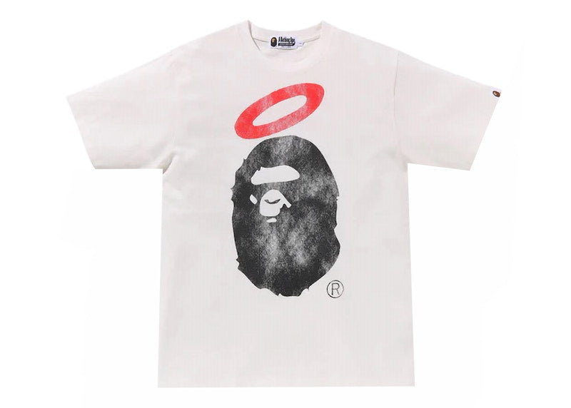 BAPE x Union Pigment Dyed Ape Head Tee White