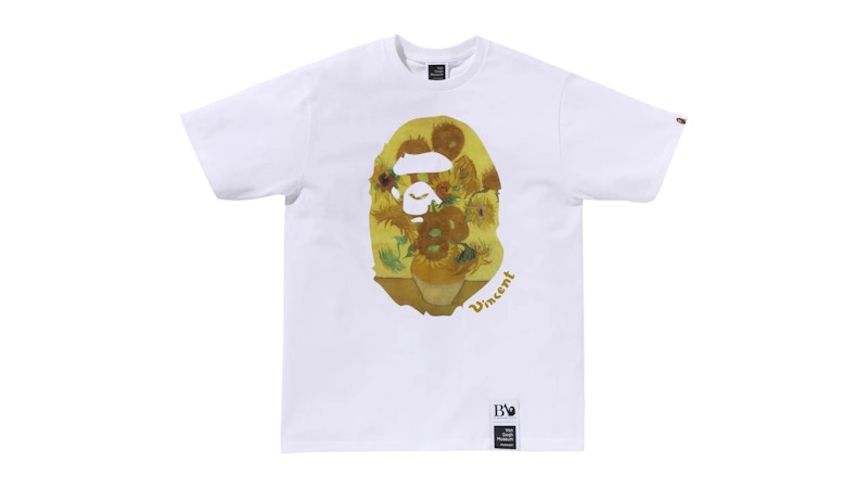 BAPE x Van Gogh Museum Ape Head Canvas Art V Tee White