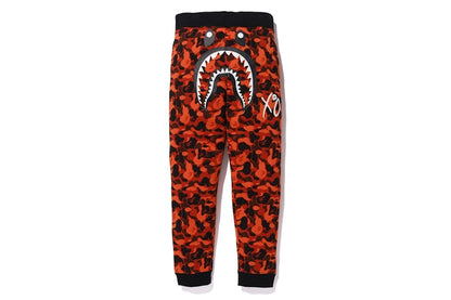 BAPE x XO Camo Shark Slim Sweat Pants Orange