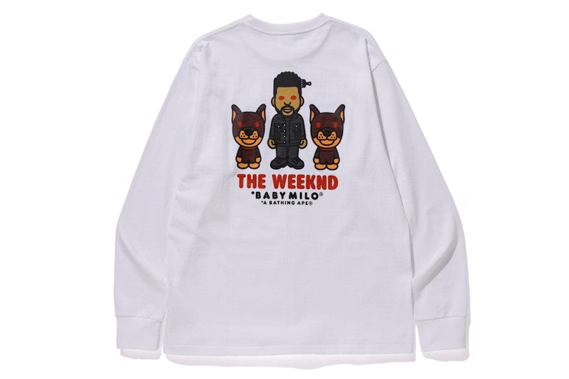 BAPE x XO The Weeknd Long Sleeve Tee White