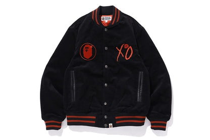 BAPE x XO Varsity Jacket Black