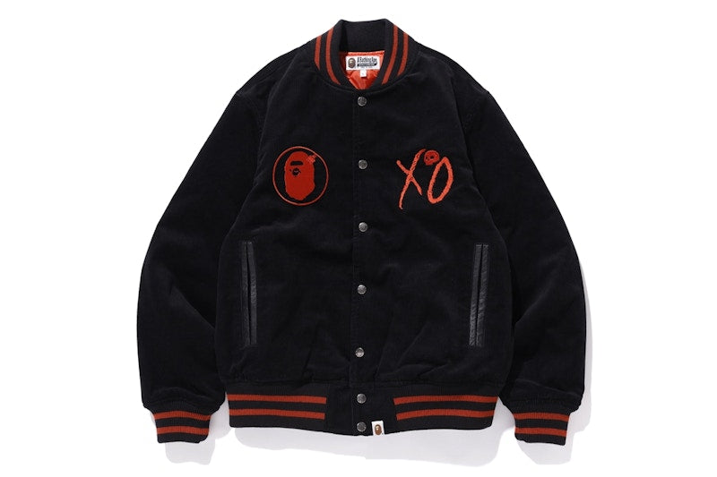 BAPE x XO Varsity Jacket Black
