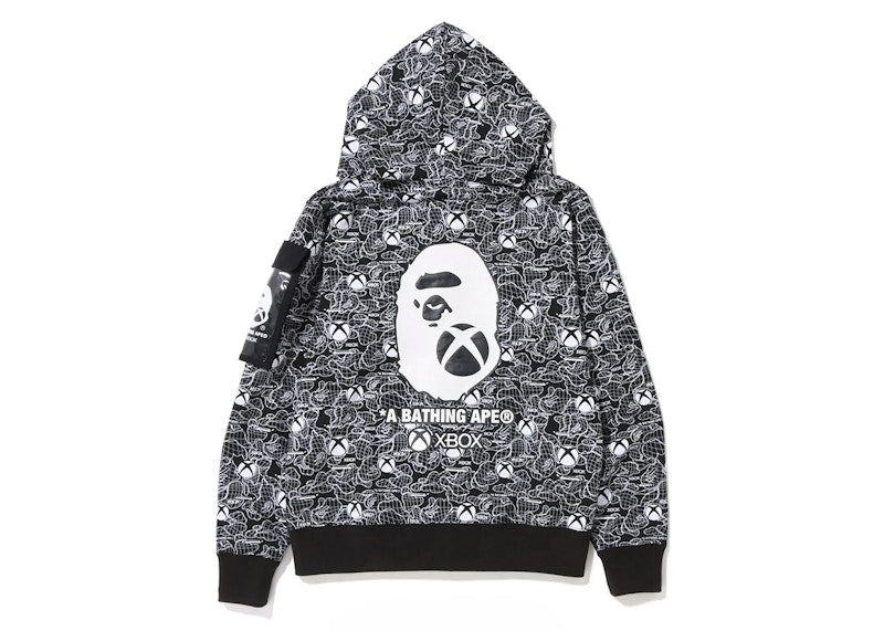 BAPE x Xbox Camo Full Zip Hoodie Black