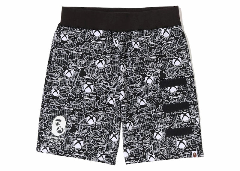 BAPE x Xbox Camo Sweat Shorts Black