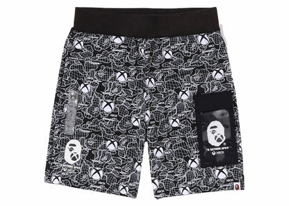 BAPE x Xbox Camo Sweat Shorts Black