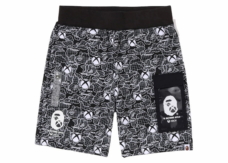 BAPE x Xbox Camo Sweat Shorts Black