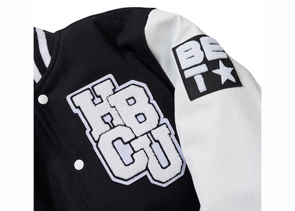 BET HBCU Lettermans Jacket Black/White