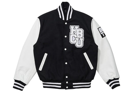 BET HBCU Lettermans Jacket Black/White