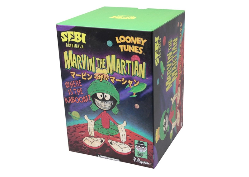 BAIT Popaganda x Ron English x Looney Tunes Marvin The Martian Figure Silver