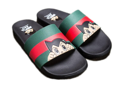 Bait Slide Astro Boy Face Logo Black