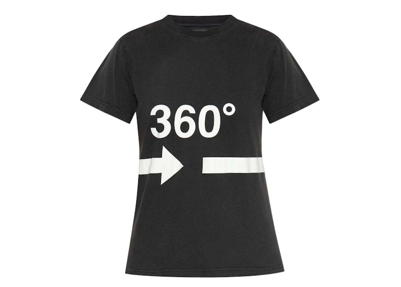 Balenciaga 360 Degree Arrow Print T-Shirt Black/White
